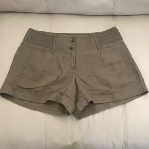 Loft olive green folded shorts